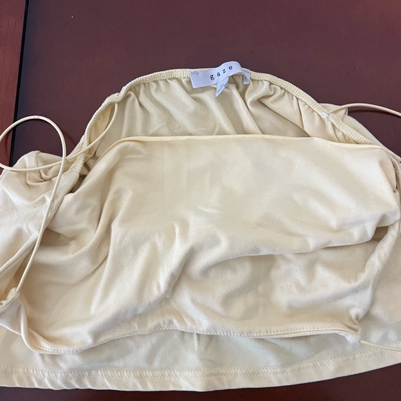 Gaze Pastel Yellow Cotton Tank Top - Picture 4 of 4